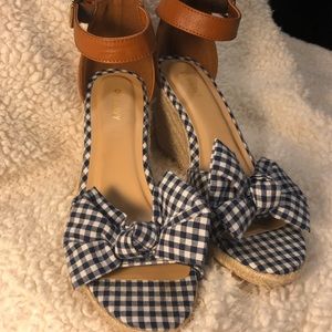 Old Navy gingham wedges